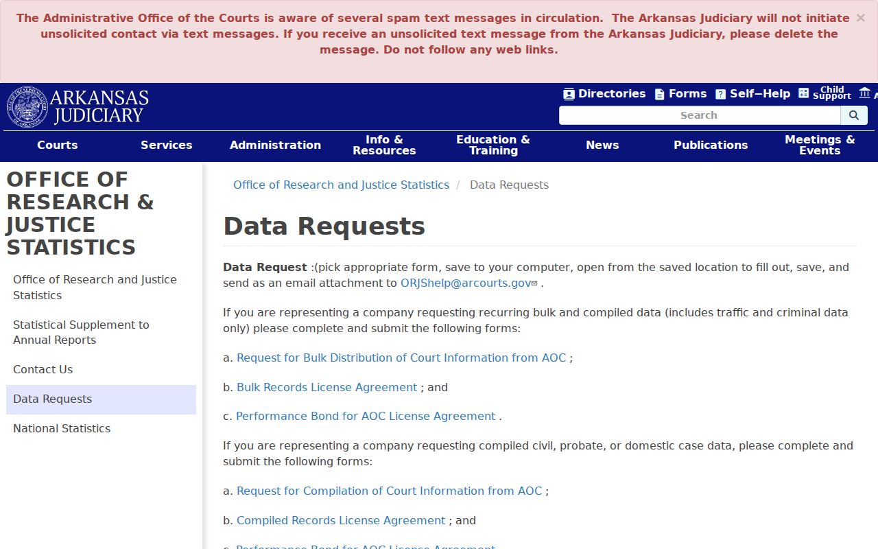 Monroe County court records data request options