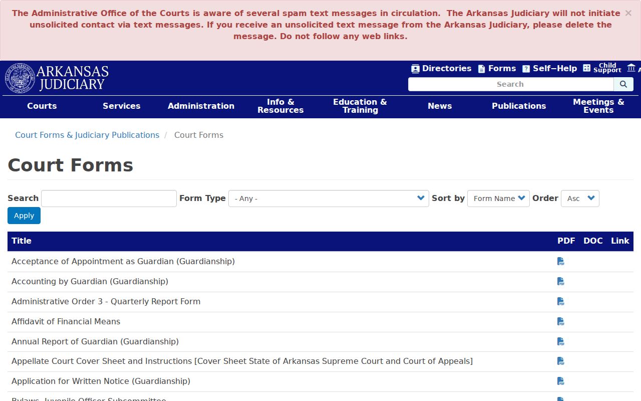 Monroe County criminal docket court forms page