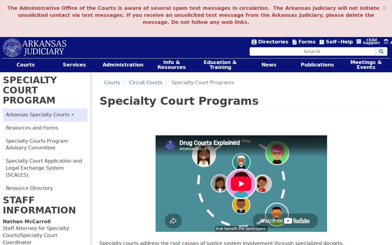 Monroe County criminal docket specialty court programs