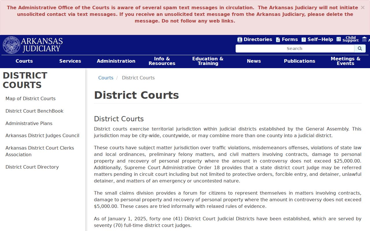 Arkansas District Court jurisdiction for Monroe County docket departments