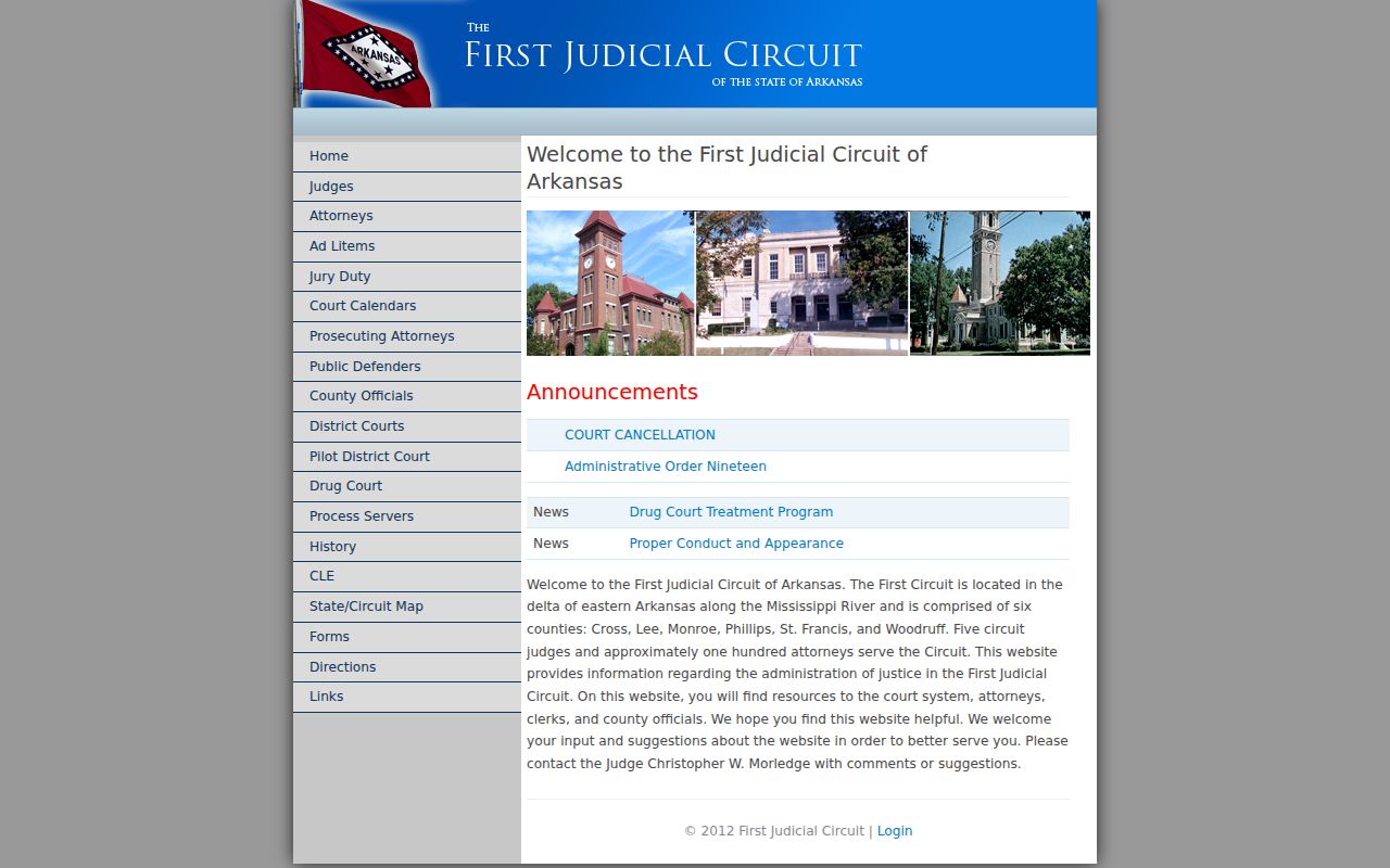 First Judicial Circuit overview for Monroe County court docket settings