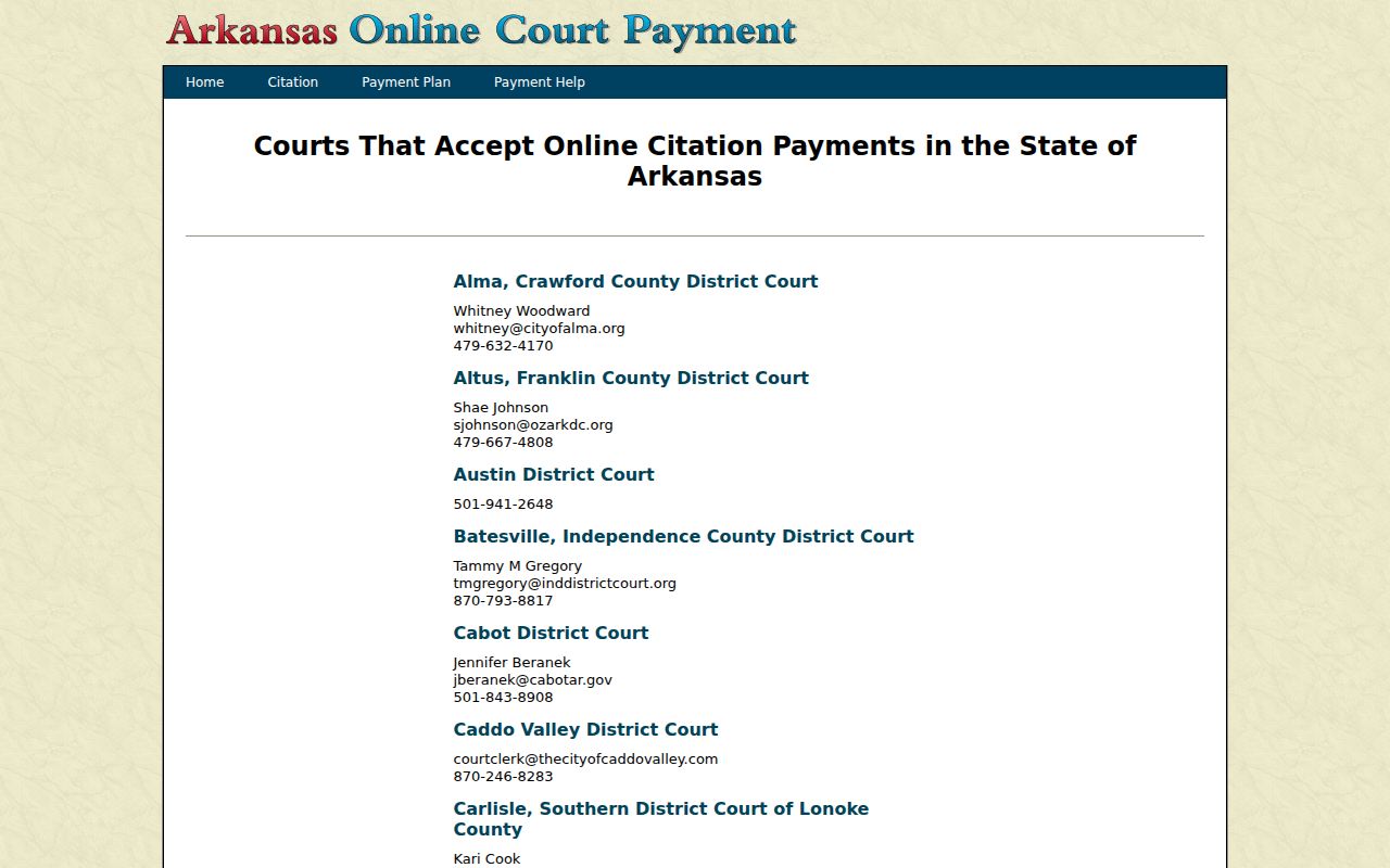 Monroe County traffic court records court contact list